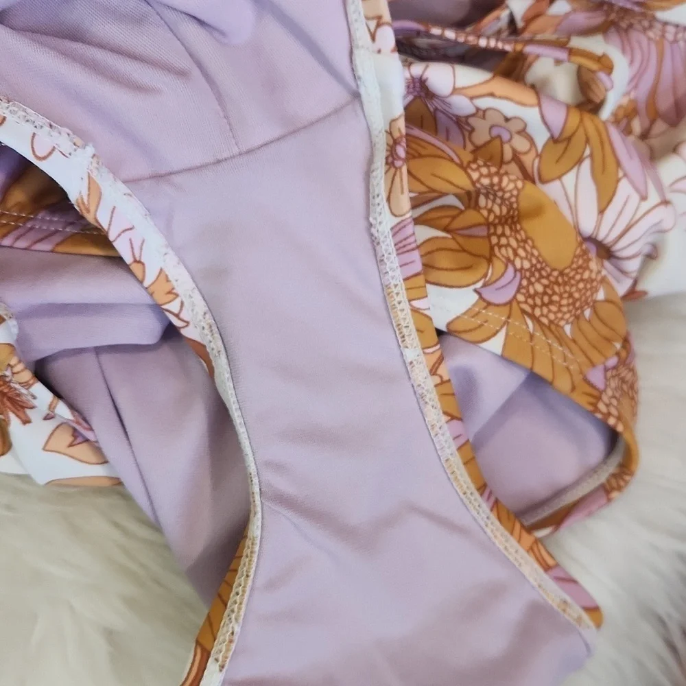 Kona Sol Boho Floral One piece Bathingsuit - Picture 5 of 5